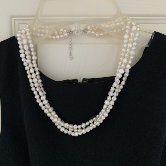 Braided freshwater pearl necklace - Picture 3 of 9
